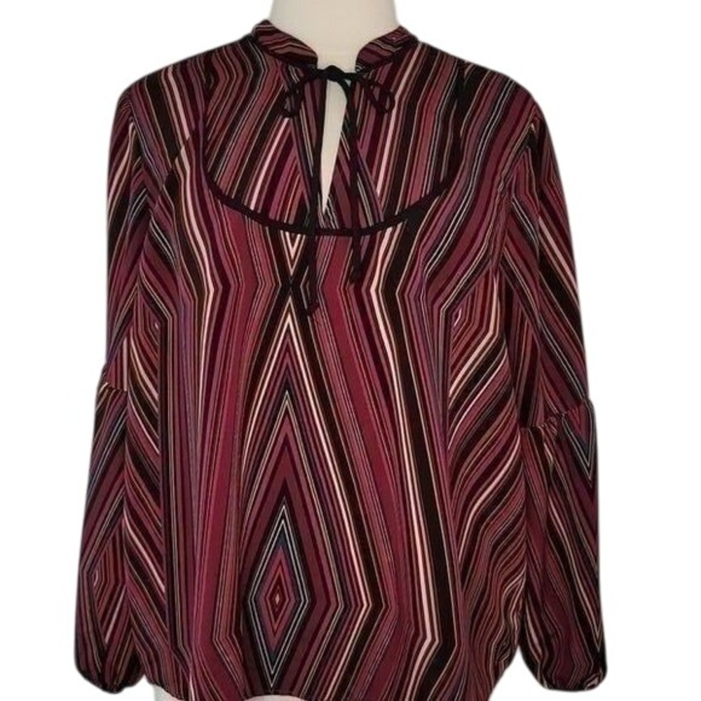 Maurices Bold Colorful Print Long Sleeve Top